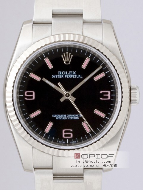 ロレックス パーペチュアル スーパーコピー116034 ブラック369アラビアピンク