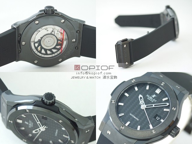 ウブロ クラシックスーパーコピークラシックフュージョン ブラックマジック 542.CM.1770.RX ラバーベルト ブラックカーボン