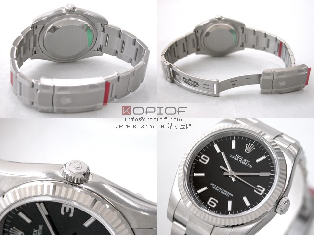 ロレックス パーペチュアル スーパーコピー116034 ブラック369アラビアホワイト