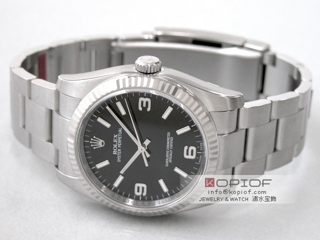 ロレックス パーペチュアル スーパーコピー116034 ブラック369アラビアホワイト