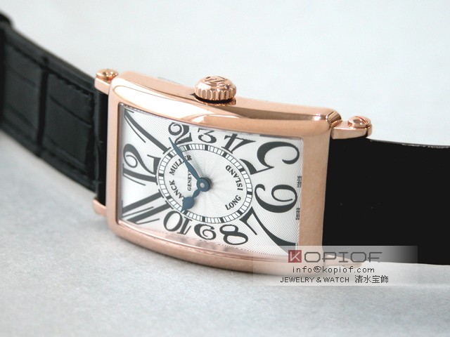 フランクミュラー ロングアイランド スーパーコピー902Q 4N 4N(PG) ブラック皮 シルバ