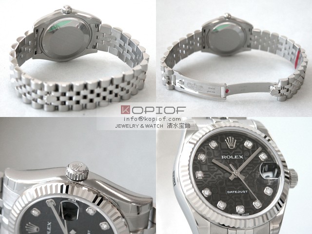 ロレックスデイトジャスト ボーイズ スーパーコピー178274J ブラックコンピューター