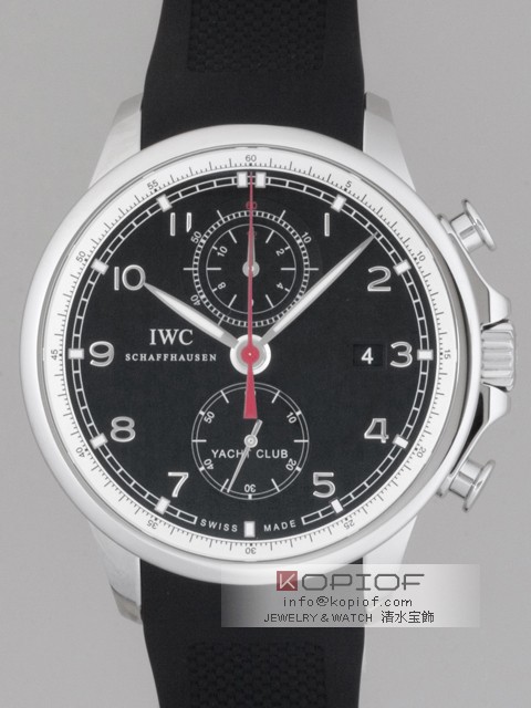 IWC ポルトギーゼ スーパーコピーIW390210 ヨットクラブ クロノグラフ ラバー 新型 ブラック