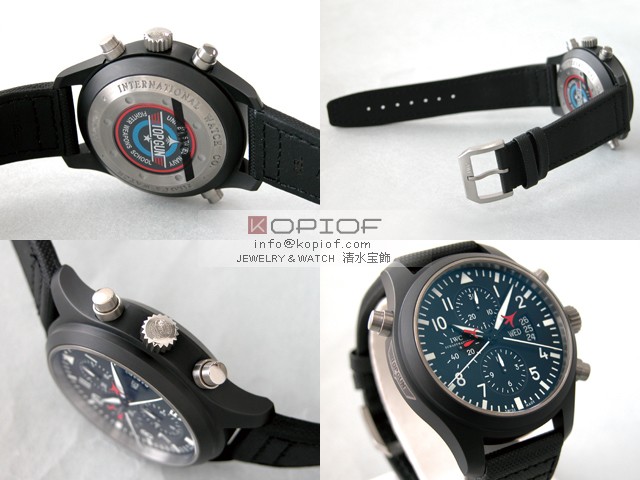 IWC パイロットウォッチ スーパーコピーIW379901 ダブルクロノグラフトップガンモデル ブラック