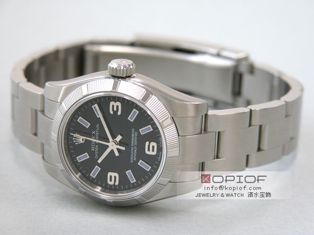 ロレックス パーペチュアル スーパーコピーレディース 176210 ブラック369ブルーバー