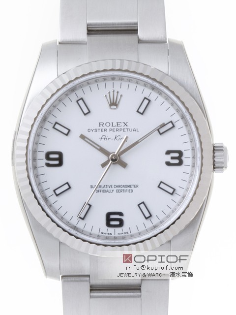 ロレックス エアーキング スーパーコピー114234 ホワイト３６９ホワイトバー
