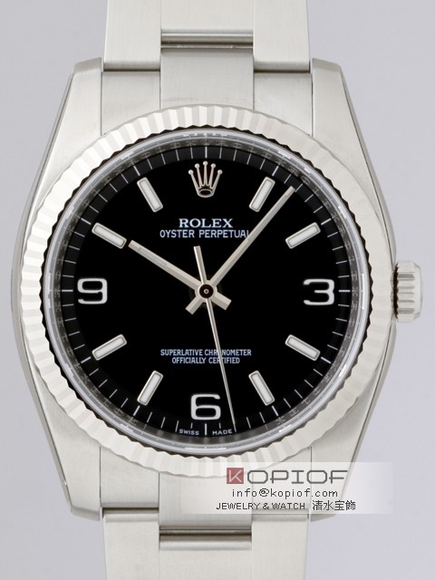 ロレックス パーペチュアル スーパーコピー116034 ブラック369アラビアホワイト