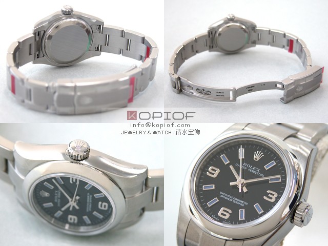 ロレックス パーペチュアル スーパーコピーレディース 176200 ブラック369ブルーバー