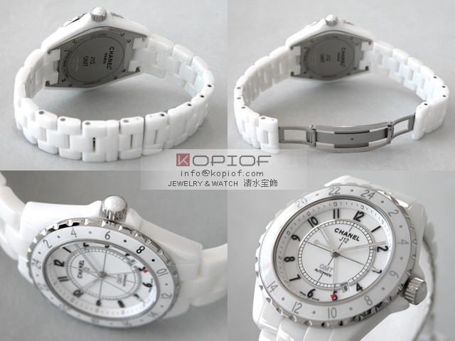 シャネルJ12 スーパーコピーH2126 42mm GMT ホワイトセラミックブレス モデル ホワイト