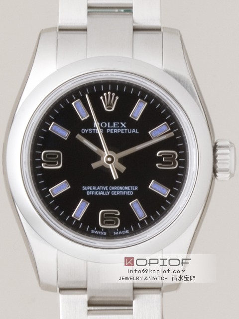 ロレックス パーペチュアル スーパーコピーレディース 176200 ブラック369ブルーバー