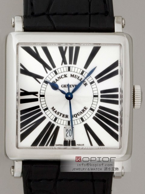 フランクミュラー マスタースクエア スーパーコピー6000HSC DT R AC ブラック皮 日本未入荷 シルバー