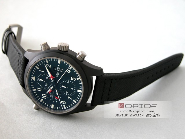 IWC パイロットウォッチ スーパーコピーIW379901 ダブルクロノグラフトップガンモデル ブラック