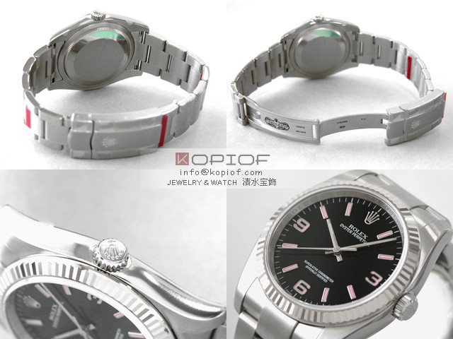 ロレックス パーペチュアル スーパーコピー116034 ブラック369アラビアピンク