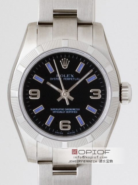 ロレックス パーペチュアル スーパーコピーレディース 176210 ブラック369ブルーバー