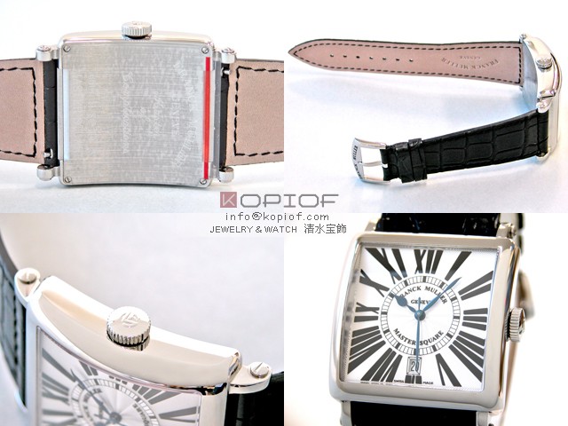 フランクミュラー マスタースクエア スーパーコピー6000HSC DT R AC ブラック皮 日本未入荷 シルバー