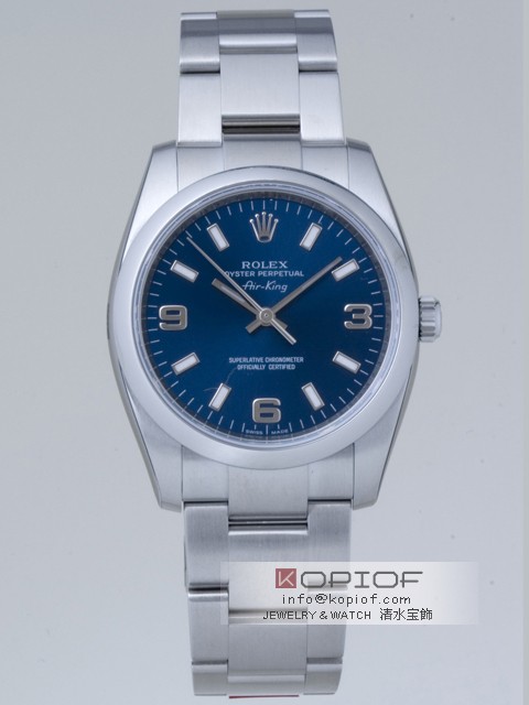 ロレックス エアーキング スーパーコピー114200 ブルー369アラビア