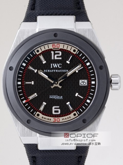 IWC インヂュニア スーパーコピーIW323401 SS/ソフトストラップ　セラミックベゼル　シースルーバック