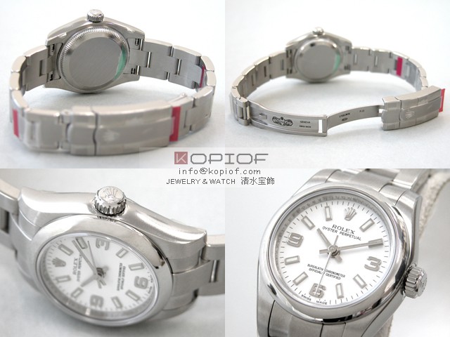 ロレックス パーペチュアル スーパーコピーレディース 176200 ホワイト369ホワイトバー