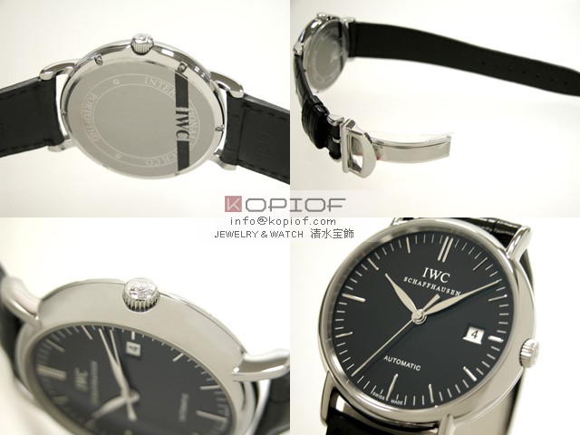 IWC スーパーコピー ポートフィノ オートマティック IW356305 ブラック皮 シルバー