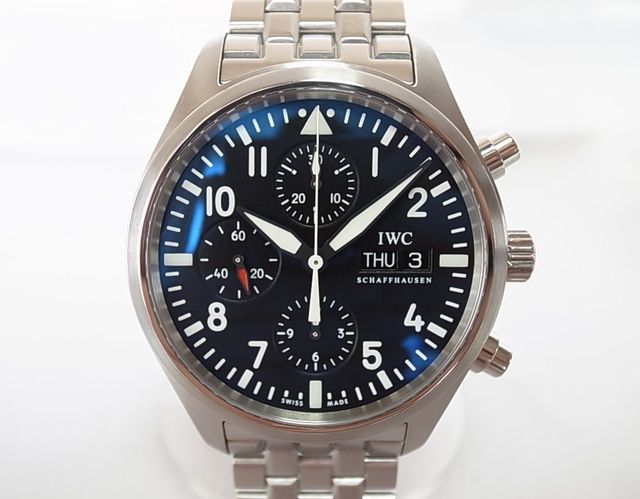 IWC パイロットウォッチ スーパーコピーIW371704 クロノオートマティック SS ブラック