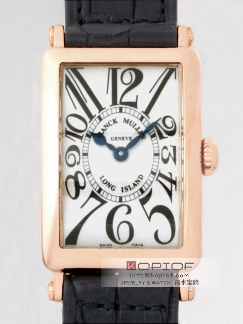 フランクミュラー ロングアイランド スーパーコピー902Q 4N 4N(PG) ブラック皮 シルバ