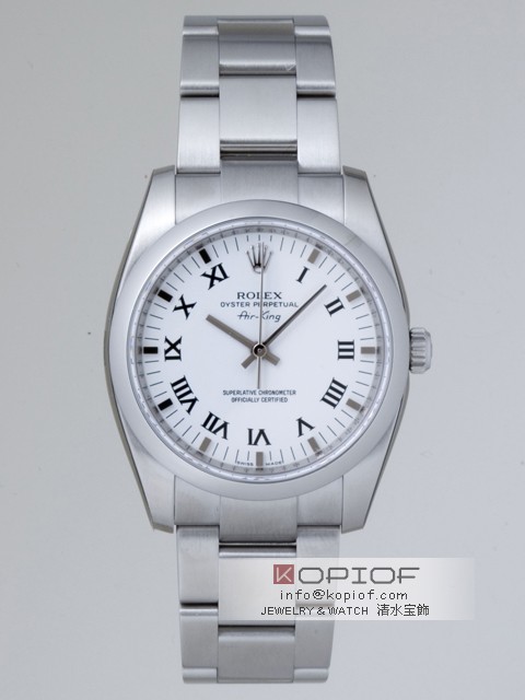 ロレックス エアーキング スーパーコピー114200 ホワイトプリントローマ