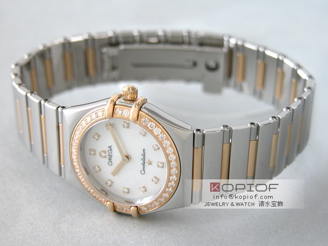 オメガ コンステレーション スーパーコピーミニ マイチョイス 1365.71 ダイヤベゼル ホワイトシェル