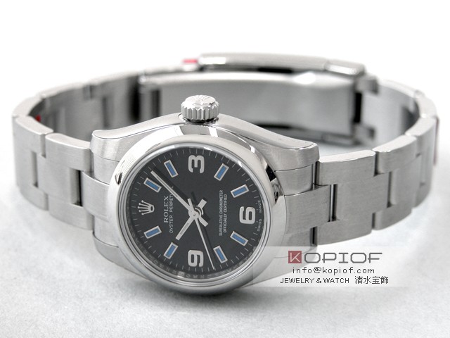 ロレックス パーペチュアル スーパーコピーレディース 176200 ブラック369ブルーバー