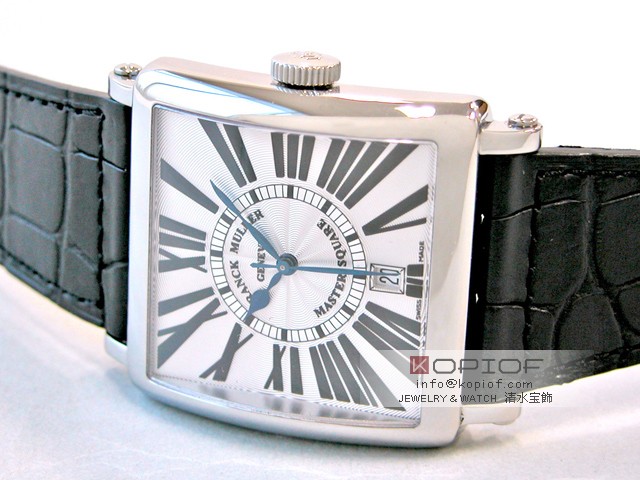 フランクミュラー マスタースクエア スーパーコピー6000HSC DT R AC ブラック皮 日本未入荷 シルバー