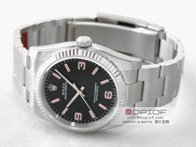 ロレックス パーペチュアル スーパーコピー116034 ブラック369アラビアピンク