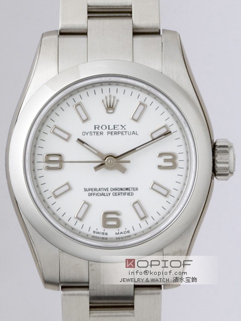 ロレックス パーペチュアル スーパーコピーレディース 176200 ホワイト369ホワイトバー