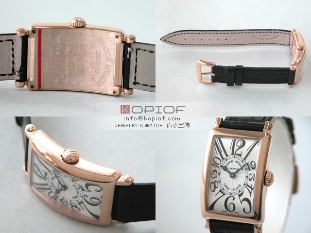 フランクミュラー ロングアイランド スーパーコピー902Q 4N 4N(PG) ブラック皮 シルバ