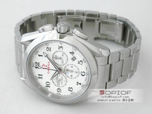 オメガ シーマスター スーパーコピースペシャリティーズ 231.10.44.50.02.001 コーアクシャル アクアテラ クロノメーター オリンピックコレクション シルバーアラビア
