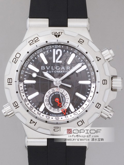 ブルガリ ディアゴノ スーパーコピーDP42C14SVD GMT プロフェッショナル　エア　GMT 3タイムゾーン グレー
